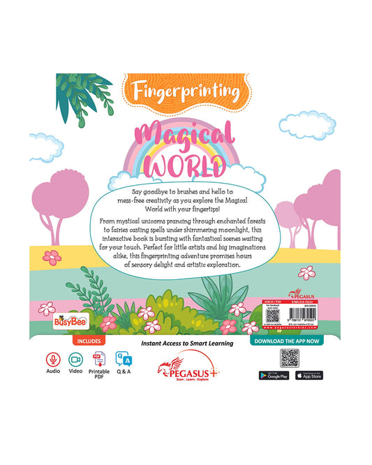Pegasus Fingerprinting Colouring Book-Magical World-Art & Craft Kit-Helps In Colour Recognition-36M+