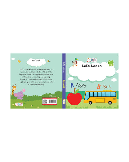 Pegasus Let's Learn Alphabet Book-12 Interactive Colorful Pages-Develops Visual Recognition-Learning & Educational Toys-12M+