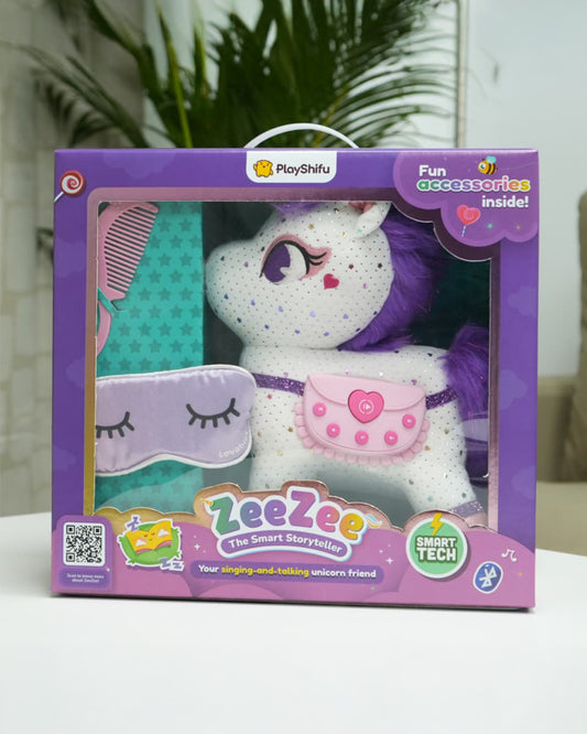Playshifu ZeeZee Smart Unicorn-Musical Toy-Interactive Storytelling With 350+ Minutes of Songs-Bluetooth Connectivity-Develops Creativity-36M+