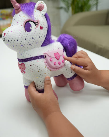 Playshifu ZeeZee Smart Unicorn-Musical Toy-Interactive Storytelling With 350+ Minutes of Songs-Bluetooth Connectivity-Develops Creativity-36M+