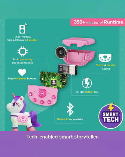 Playshifu ZeeZee Smart Unicorn-Musical Toy-Interactive Storytelling With 350+ Minutes of Songs-Bluetooth Connectivity-Develops Creativity-36M+