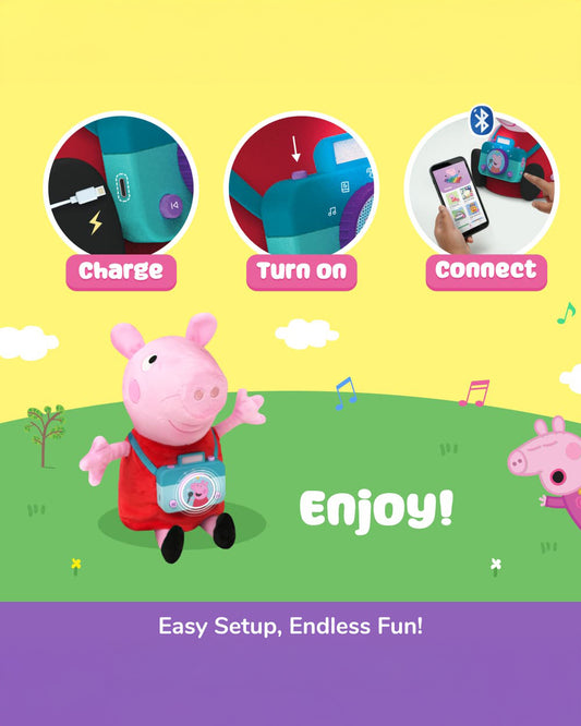 Playshifu Smart Peppa Pig-Musical Toy-300+ Peppa Pig Adventures-Bluetooth Connectivity-Develops Creativity-36M+