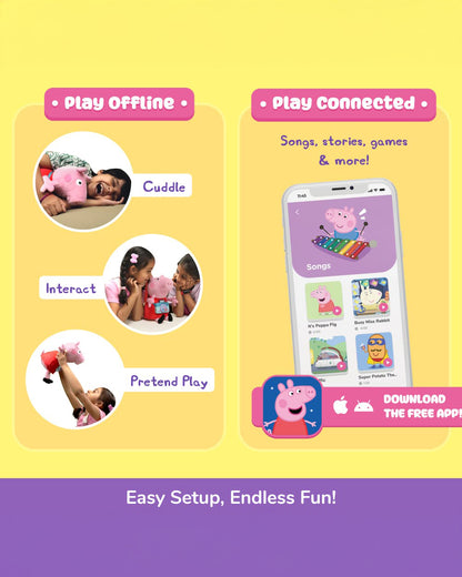 Playshifu Smart Peppa Pig-Musical Toy-300+ Peppa Pig Adventures-Bluetooth Connectivity-Develops Creativity-36M+
