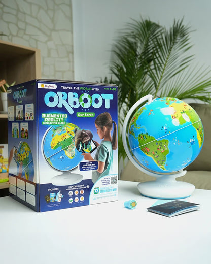 Playshifu Orboot Earth AR Globe-Learning Kit-Explore 400+ Wonders With 3D Augmented Reality-Passport Pack Included-Learning & Educational Toys-36M+