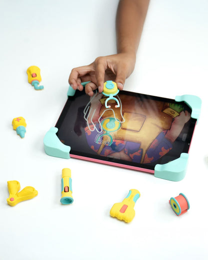 Playshifu Tacto Doctor Kit-Pretend & Play Toy-Digital Interactive Playset with 12 Clinic Tools-4Y+