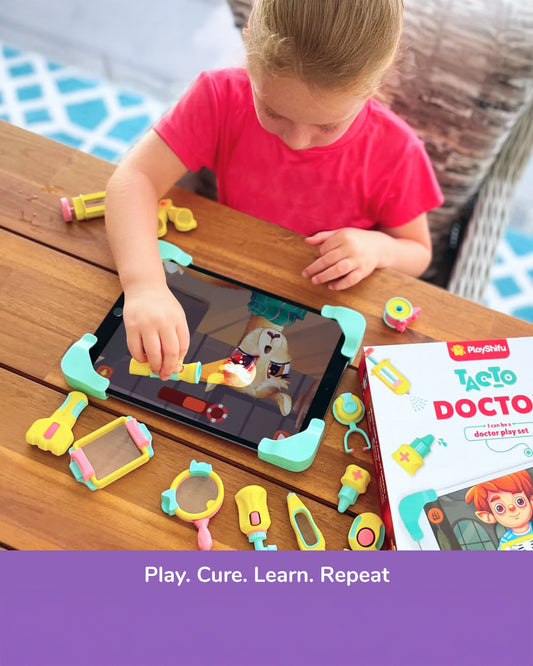 Playshifu Tacto Doctor Kit-Pretend & Play Toy-Digital Interactive Playset with 12 Clinic Tools-4Y+