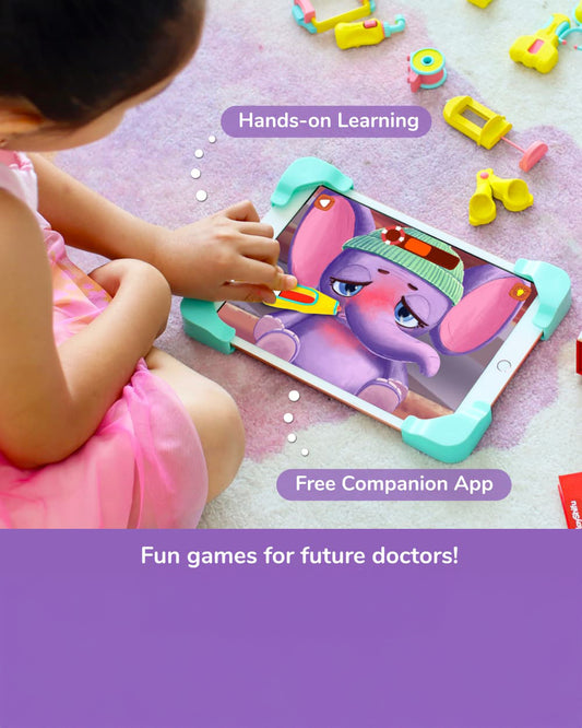 Playshifu Tacto Doctor Kit-Pretend & Play Toy-Digital Interactive Playset with 12 Clinic Tools-4Y+