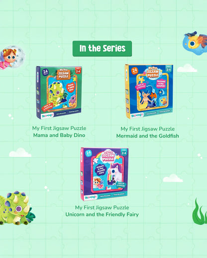 Bloomingo My First Jigsaw Puzzle-Mama & Baby Dino-24 Pieces-Learning & Educational Toys-24M+