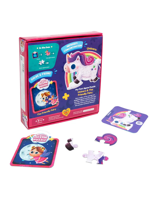 Bloomingo My First Jigsaw Puzzle-Unicorn & The Friendly Fairy-24 Pieces-Learning & Educational Toys-24M+