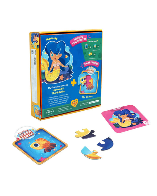 Bloomingo My First Jigsaw Puzzle-Mermaid & Goldfish-24 Pieces-Learning & Educational Toys-24M+
