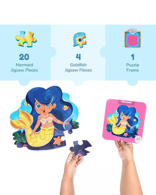 Bloomingo My First Jigsaw Puzzle-Mermaid & Goldfish-24 Pieces-Learning & Educational Toys-24M+