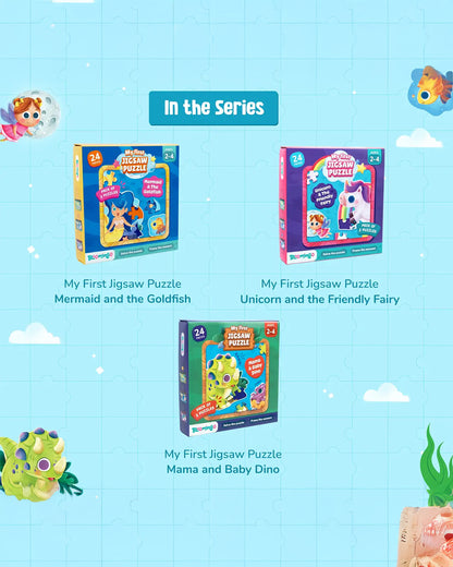 Bloomingo My First Jigsaw Puzzle-Mermaid & Goldfish-24 Pieces-Learning & Educational Toys-24M+