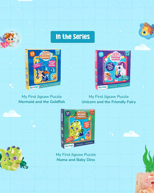 Bloomingo My First Jigsaw Puzzle-Mermaid & Goldfish-24 Pieces-Learning & Educational Toys-24M+
