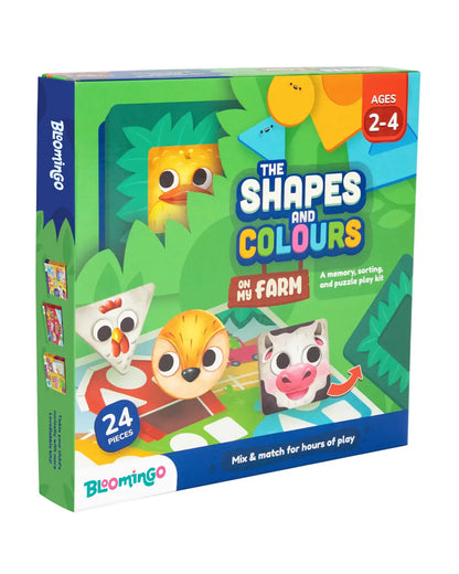 Bloomingo The Shapes & Colours Puzzle-On My Farm -24 Pieces-Learning & Educational Toys-24M+