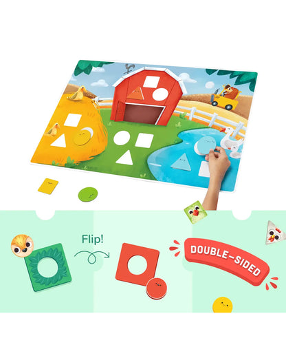 Bloomingo The Shapes & Colours Puzzle-On My Farm -24 Pieces-Learning & Educational Toys-24M+