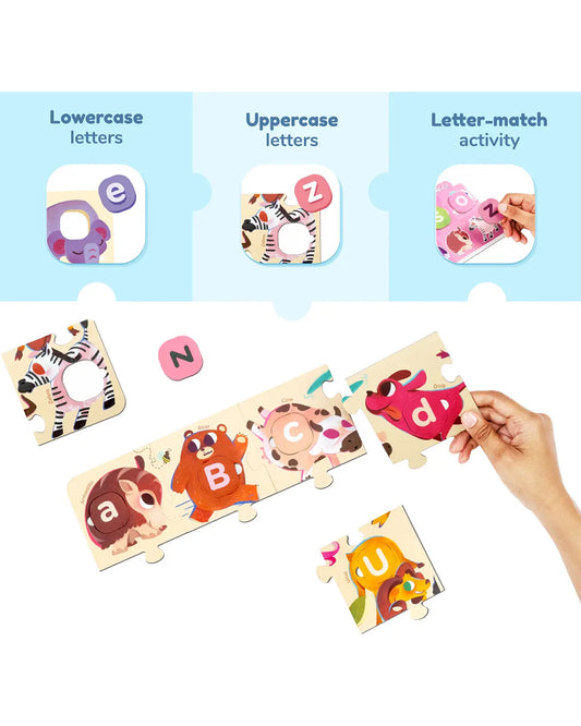 Bloomingo ABC With Animals-Letter Match & Memory Puzzle-Learning & Educational Toys-24M+