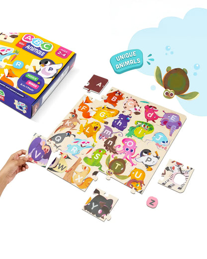 Bloomingo ABC With Animals-Letter Match & Memory Puzzle-Learning & Educational Toys-24M+
