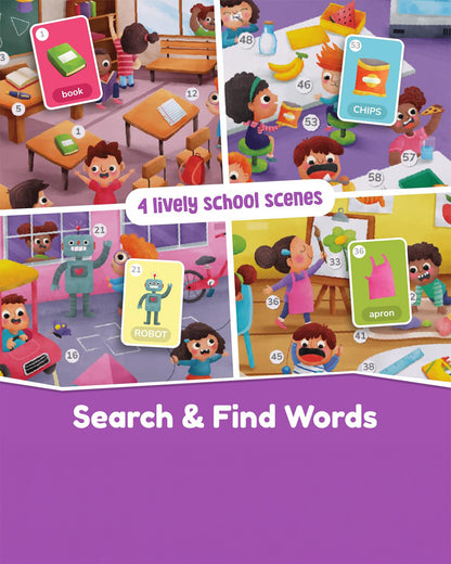 Bloomingo My First Words-Learning Kit-Includes Board Puzzle & Flash Cards-Learning & Educational Toys-24M+