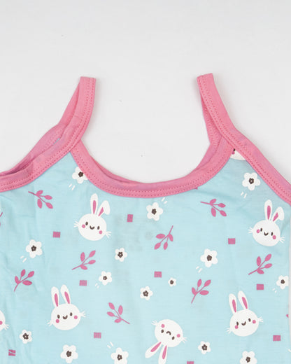 Bodycare Pink, Light Blue & Multicolor Vests-Printed-Cotton-Pack of 3-For Infants