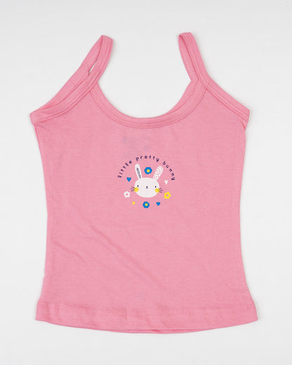 Bodycare Pink, Light Blue & Multicolor Vests-Printed-Cotton-Pack of 3-For Infants