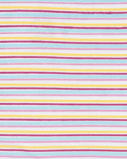 Bodycare Pink, Light Blue & Multicolor Vests-Printed-Cotton-Pack of 3-For Infants