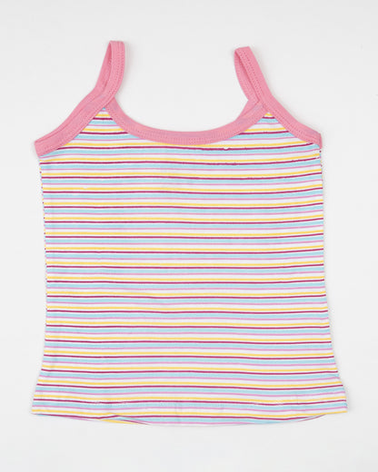 Bodycare Pink, Light Blue & Multicolor Vests-Printed-Cotton-Pack of 3-For Infants