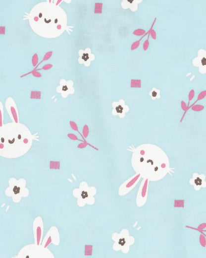 Bodycare Pink, Light Blue & Multicolor Vests-Printed-Cotton-Pack of 3-For Infants