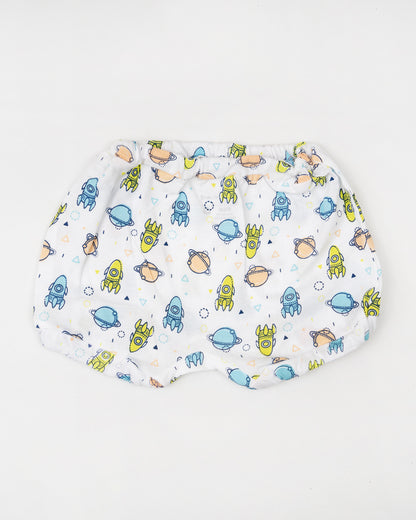 Bodycare Blue & Multicolor Briefs-Printed-Cotton-Pack of 3-For Infants