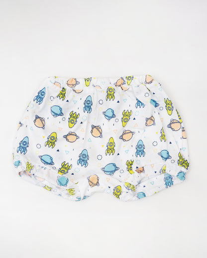 Bodycare Blue & Multicolor Briefs-Printed-Cotton-Pack of 3-For Infants