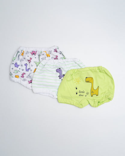 Bodycare Mint & Multicolor Briefs-Printed-Cotton-Pack of 3-For Infants