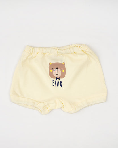 Bodycare White, Cream & Multicolor Briefs-Printed-Cotton-Pack of 3-For Infants