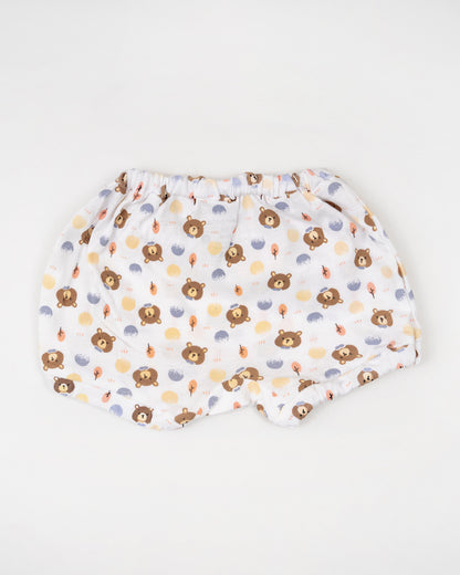 Bodycare White, Cream & Multicolor Briefs-Printed-Cotton-Pack of 3-For Infants
