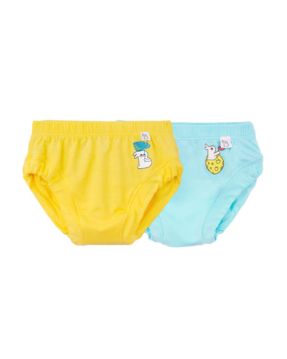 Superbottoms Light Blue & Yellow Briefs-Twinkle Tooshies & Autumn Charm-Pack of 2-For Infants