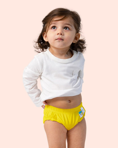 Superbottoms Light Blue & Yellow Briefs-Twinkle Tooshies & Autumn Charm-Pack of 2-For Infants