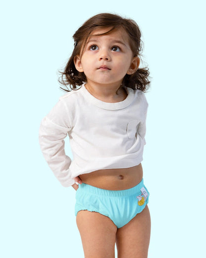 Superbottoms Light Blue & Yellow Briefs-Twinkle Tooshies & Autumn Charm-Pack of 2-For Infants