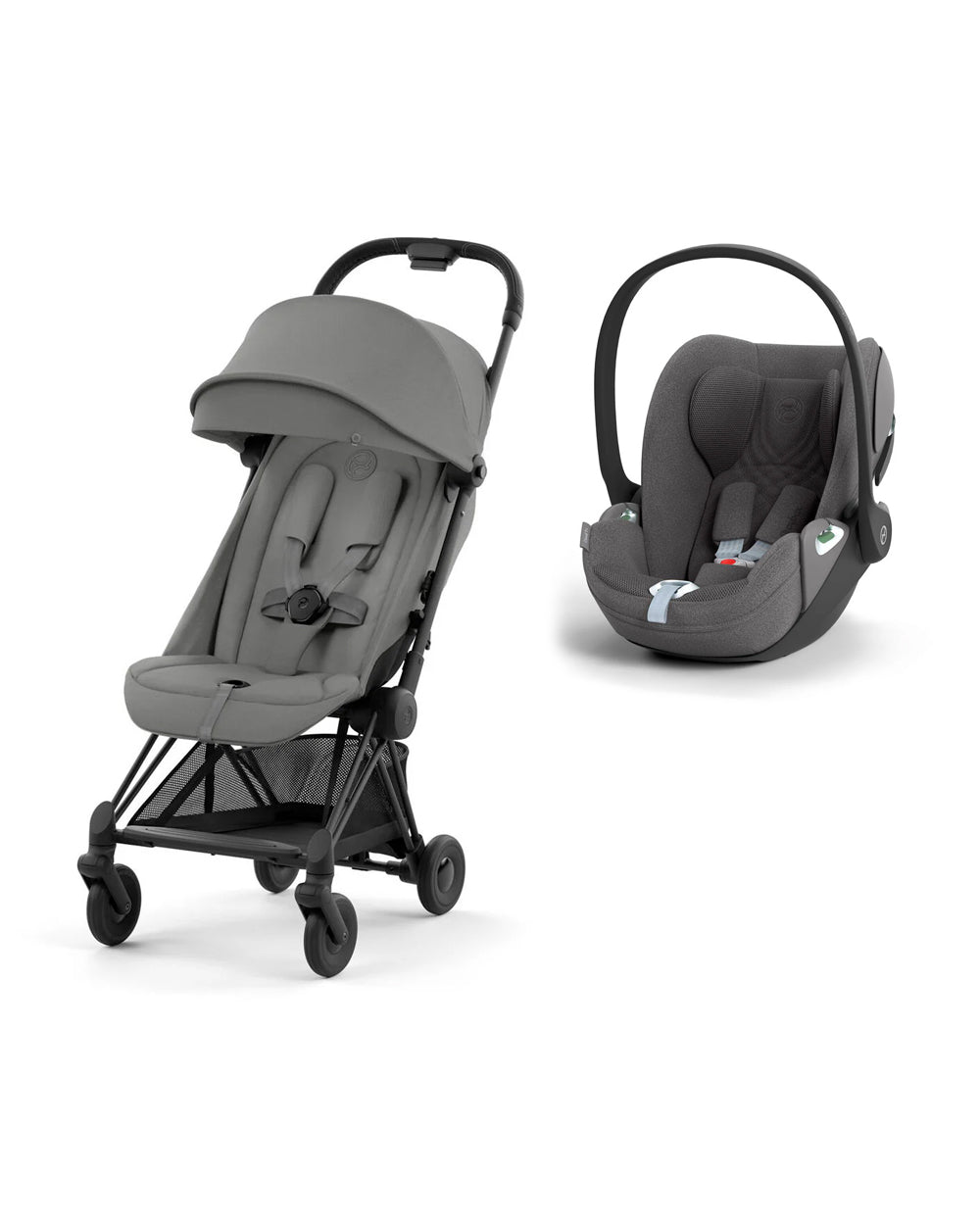 Cybex Coya & Cloud T i-Size Plus Travel System-Matt Black Frame & Mirage Grey – duckduckbaby