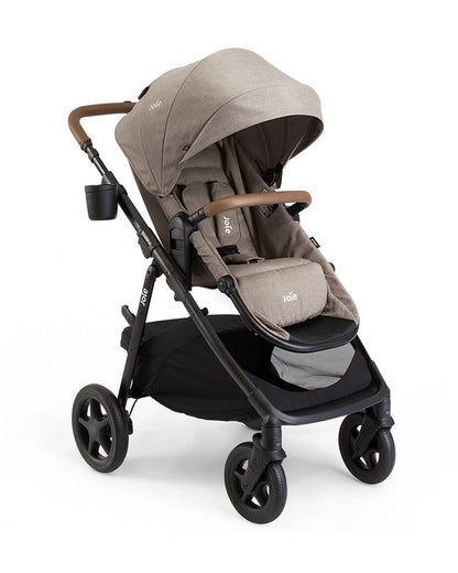 Joie Ginger Baby Stroller-Converts into Pramette (Carry Cot)-Height Adjustable & Parent Handle Bar-Reversible & Flat Reclining Seat-2 Years Warranty-Pram For 0 to 4Y (Upto 22 Kg)-Mocha