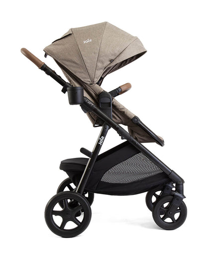 Joie Ginger Baby Stroller-Converts into Pramette (Carry Cot)-Height Adjustable & Parent Handle Bar-Reversible & Flat Reclining Seat-2 Years Warranty-Pram For 0 to 4Y (Upto 22 Kg)-Mocha