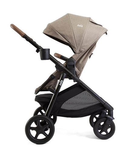 Joie Ginger Baby Stroller-Converts into Pramette (Carry Cot)-Height Adjustable & Parent Handle Bar-Reversible & Flat Reclining Seat-2 Years Warranty-Pram For 0 to 4Y (Upto 22 Kg)-Mocha