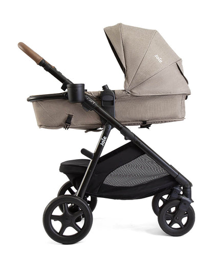 Joie Ginger Baby Stroller-Converts into Pramette (Carry Cot)-Height Adjustable & Parent Handle Bar-Reversible & Flat Reclining Seat-2 Years Warranty-Pram For 0 to 4Y (Upto 22 Kg)-Mocha