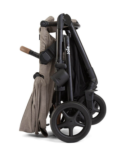 Joie Ginger Baby Stroller-Converts into Pramette (Carry Cot)-Height Adjustable & Parent Handle Bar-Reversible & Flat Reclining Seat-2 Years Warranty-Pram For 0 to 4Y (Upto 22 Kg)-Mocha