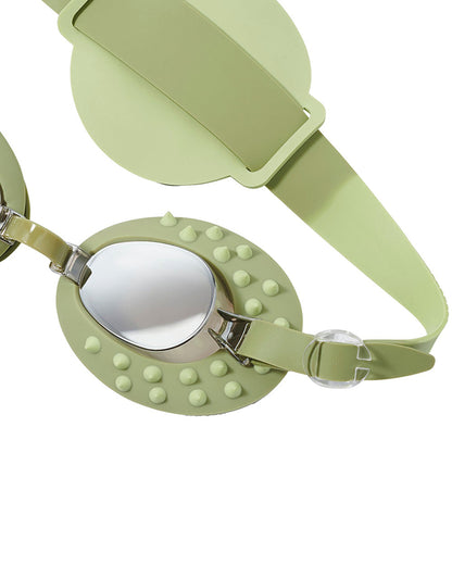 SUNNYLiFE Kids Swim Goggles-Cookie the Croc-Khaki