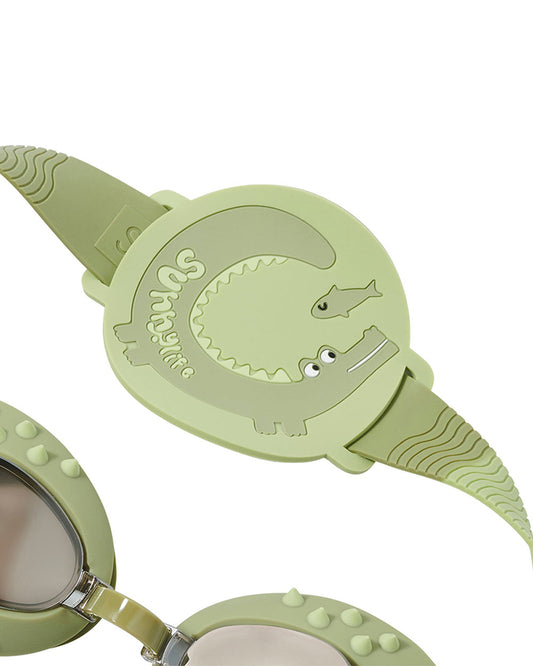 SUNNYLiFE Kids Swim Goggles-Cookie the Croc-Khaki