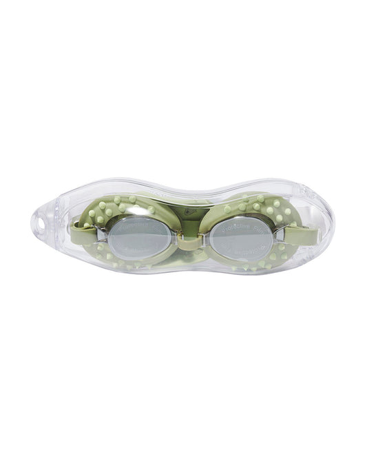 SUNNYLiFE Kids Swim Goggles-Cookie the Croc-Khaki