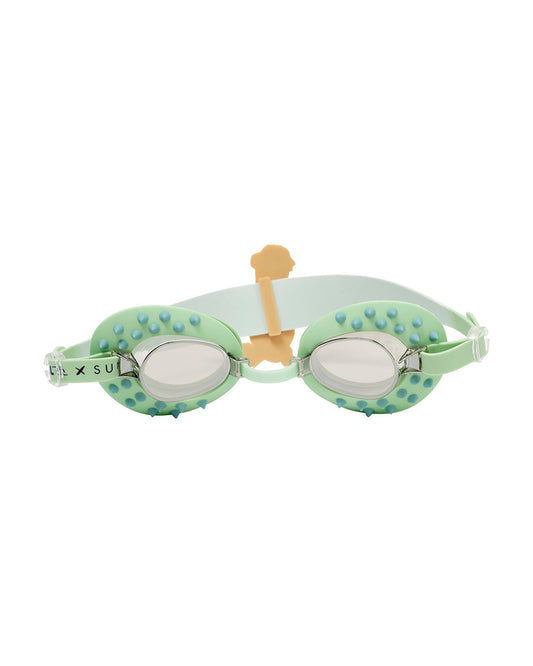 SUNNYLiFE Kids Swim Goggles-Cookie the Croc-Khaki