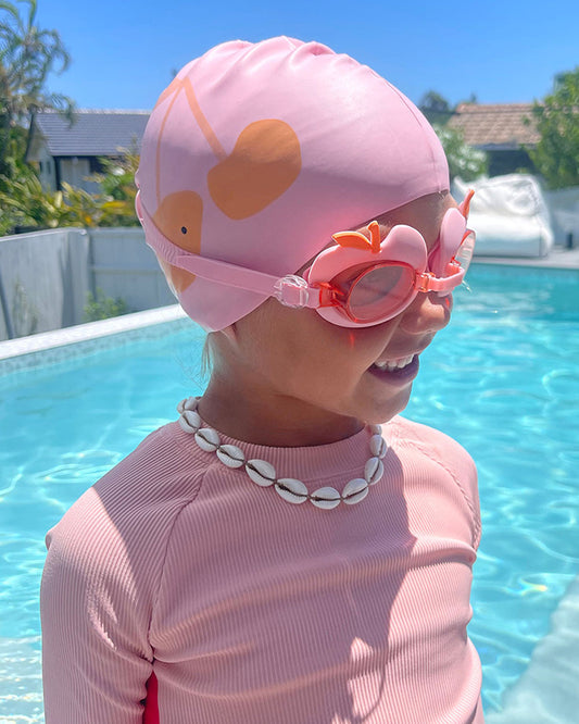 SUNNYLiFE Kids Swim Goggles-Cotton Candy-Cherry