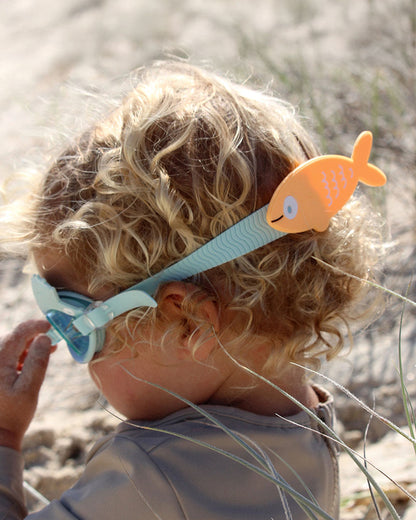 SUNNYLiFE Kids Swim Goggles-Fish-Aqua