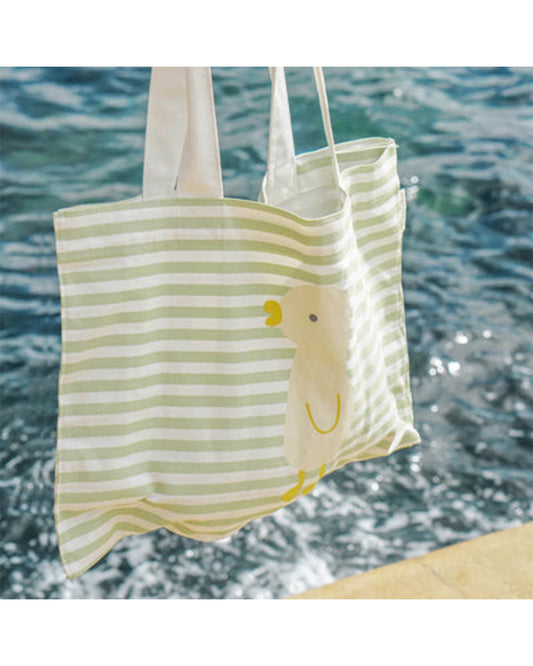 SUNNYLiFE Beach Bag-Canvas-Printed-Sage