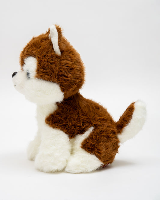 Just Bear Brown Dramatic Husky Plush Soft Toy-Improves Motor Skills-36M+