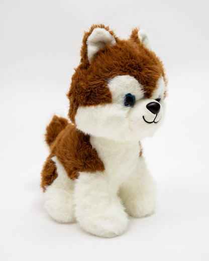 Just Bear Brown Dramatic Husky Plush Soft Toy-Improves Motor Skills-36M+
